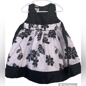 EUC Marmelata Black and White Damask Dress 2T
